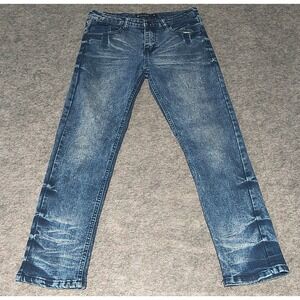 Rocawear Jeans Women's Size 14 Blue Acid Denim‎ Dark Wash Stretch